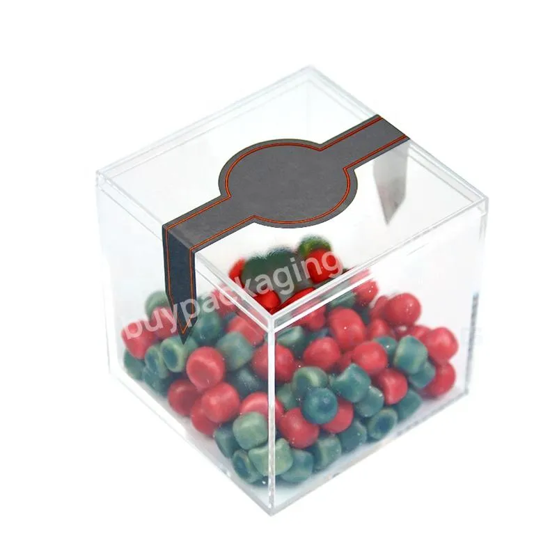 Clear Small Plastic Acrylic Candy Dessert Boxes With Lid