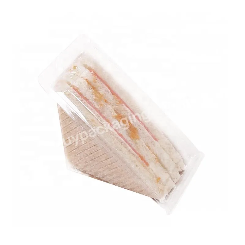 Clear Triangle Box Packaging Wholesale Plastic Food Custom Label Disposable Beautiful Sandwich And Cake Customer's Logo Pet,Pla