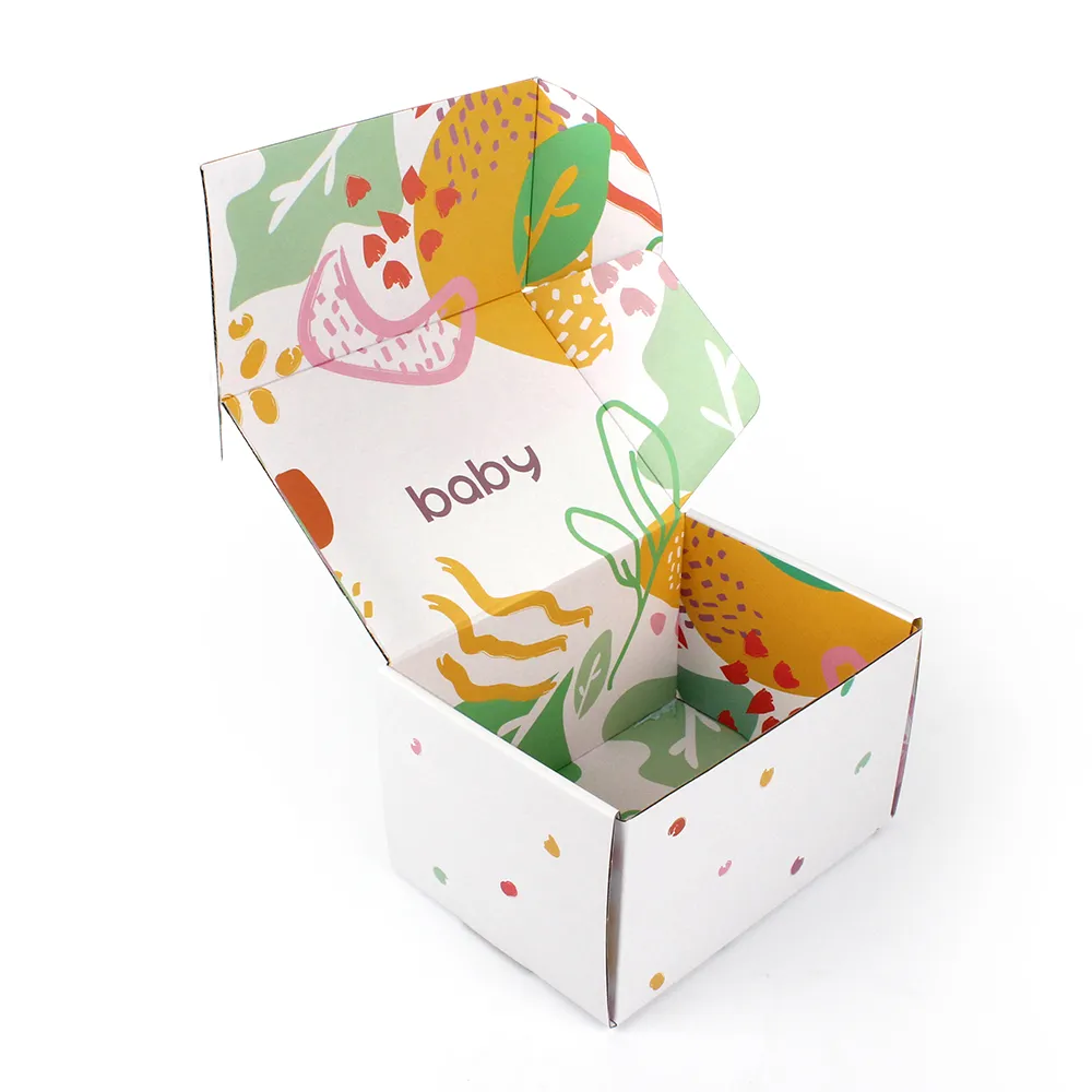 Colorful Corrugated Clothes Packaging Box for Baby Gift Set Shipping Customized Clothing Box with Logo