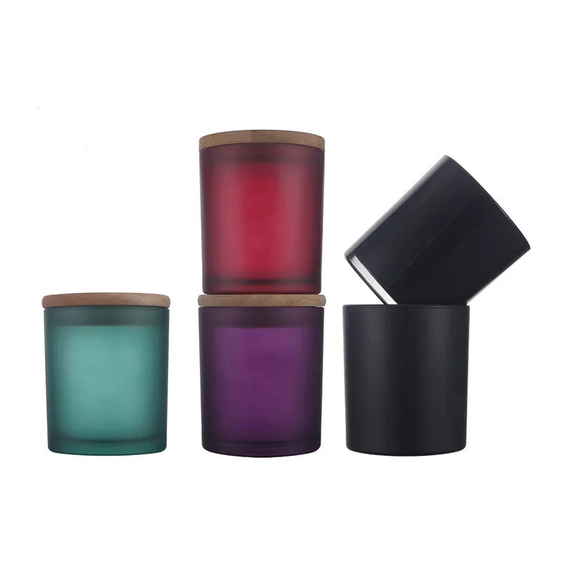 Colorful Frosted Candle Cup Creative Aromatherapy Cup Largemouth Candle holder Cup Aromatherapy Candle Jar