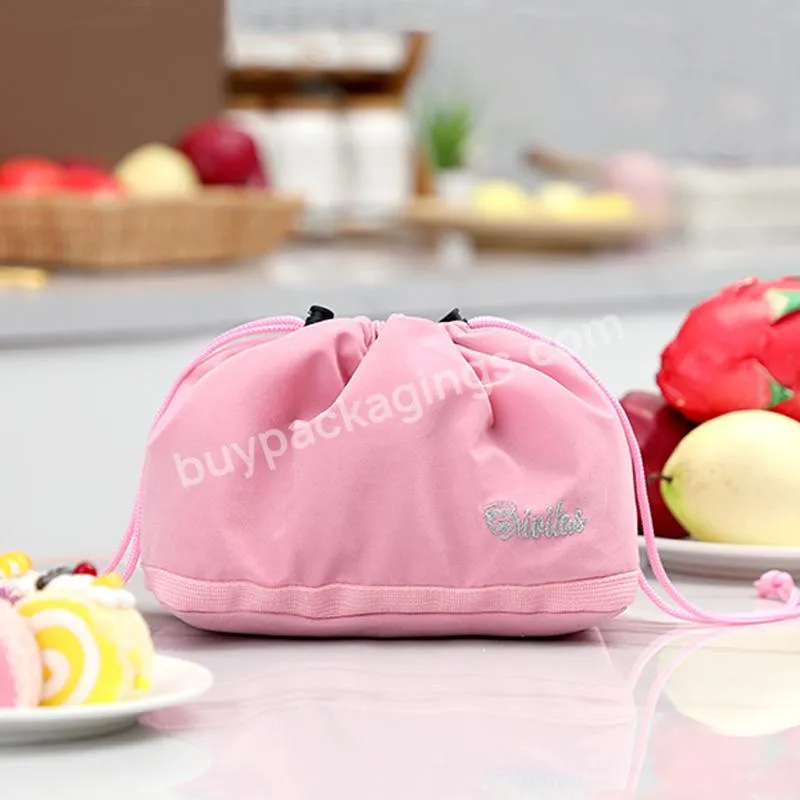 Colorful Velvet Pouches Jewelry Packaging Waterproof Lunch Bag Drawstring Pouch Gift Jewelry Packaging Drawstring Bag