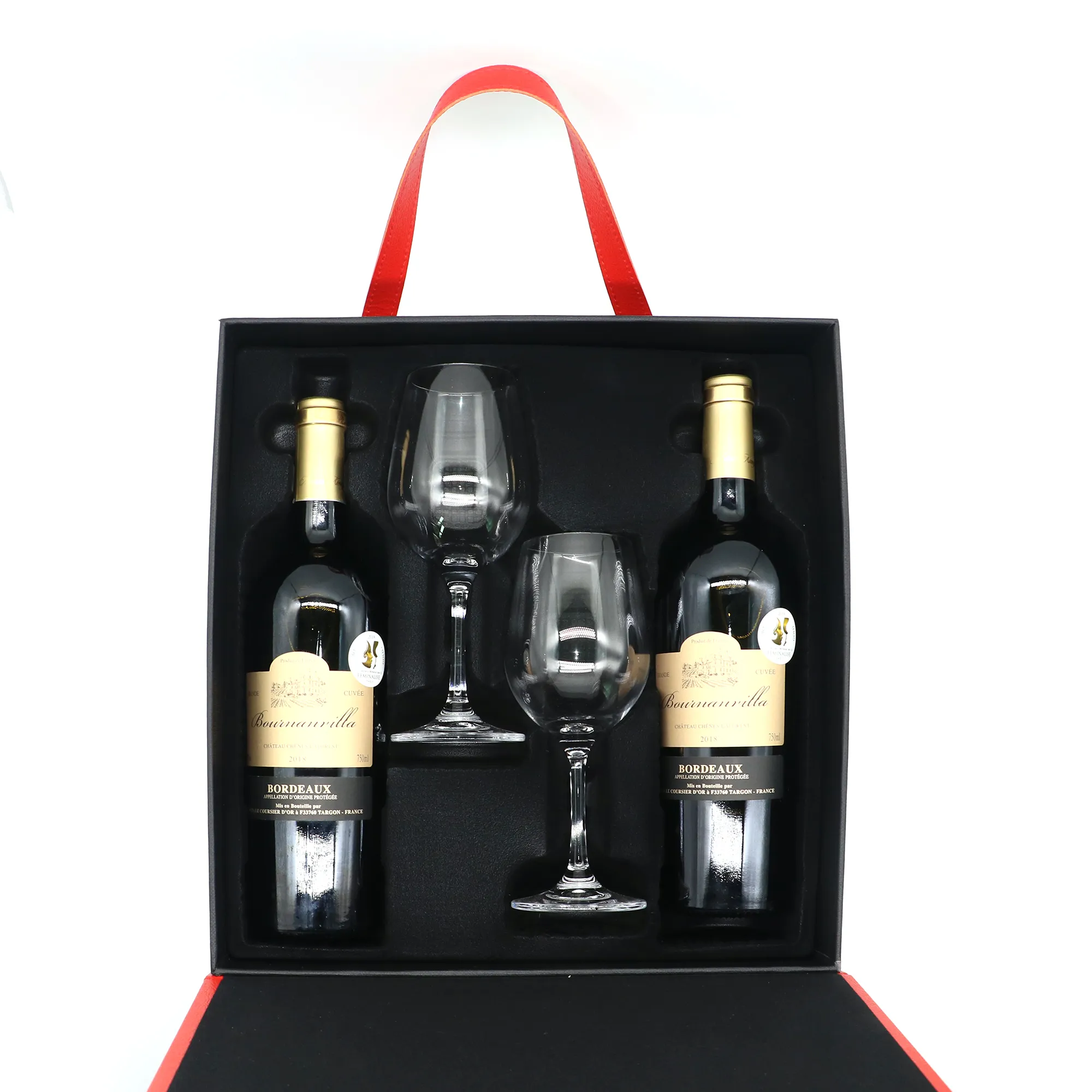 Combination 2 bottle wine gift box italian wine box wooden wine packaging box