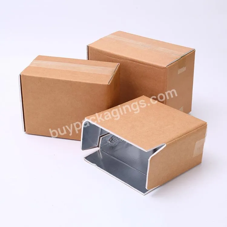 Compostable Aluminum Foil Shipping Insulated Frozen Seafood Food Thermal Insulated Mailer Box Liner