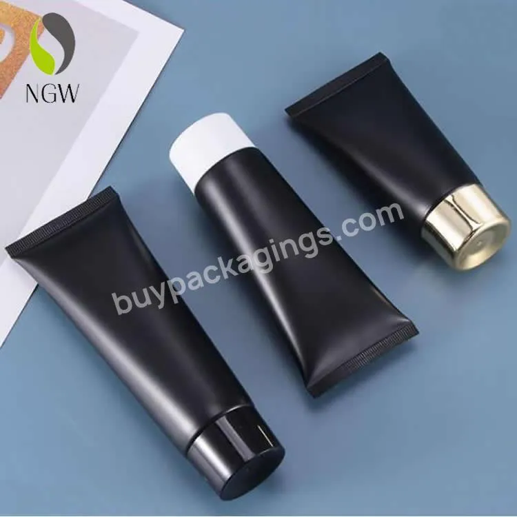 Cosmetic Packaging Tubes Sample Face Wash Lotion Tube Manufacturer Squeeze Pe Plastic Black Tube 30g40g60g80g100g120g