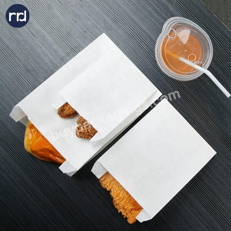 Costumised High Quality Biodegradable Brown Color Bread French Fries Paper Bag
