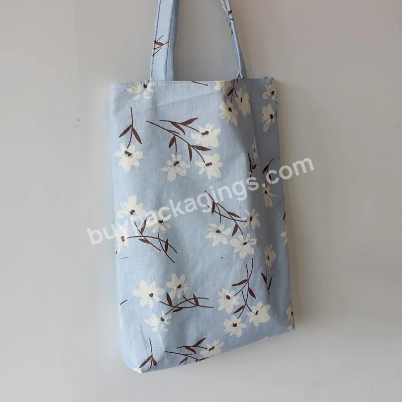 Cotton Linen Shopping Tote Bags Eco Friendly Reusable Carrying Canvas Shoulder Bag Big Capacity Printed Japanese Cloth Handbags