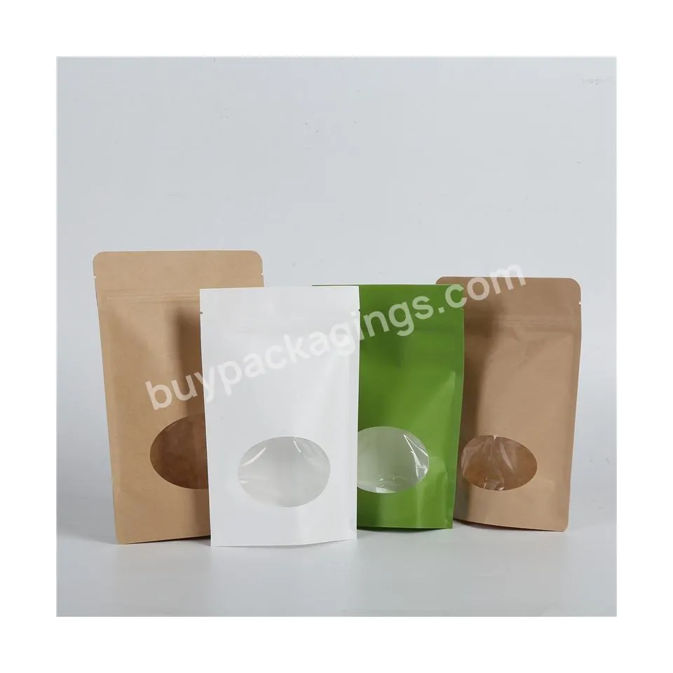 Craft Standup Pouch Bag Strong Sealing Strength Laminated Material Kraft Paper Bags