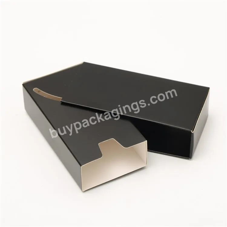 Creative Design Pull Out Drawer Style Black Cardboard Boxes Custom Luxury Paper Gift Box