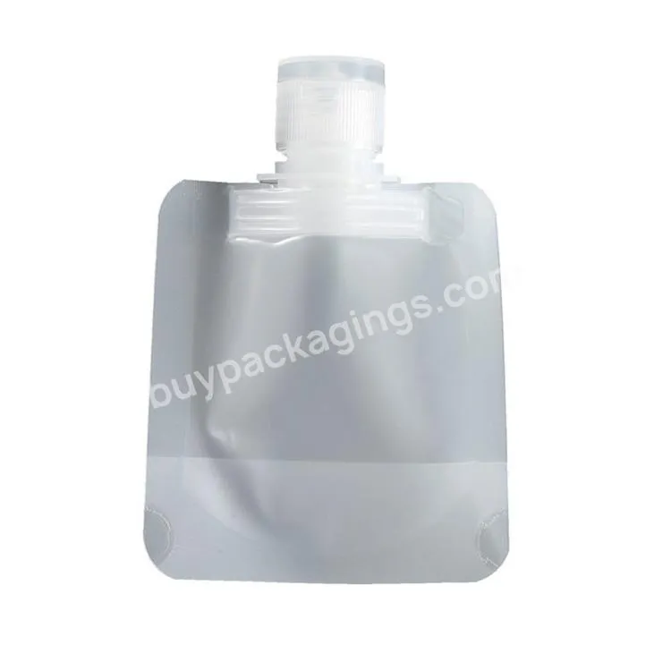 Custom 20ml 100ml Recyclable Disposable Squeezable Cosmetics Spout Sachet Pouch Bag