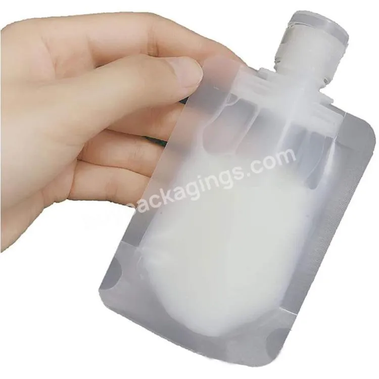 Custom 20ml 100ml Recyclable Disposable Squeezable Cosmetics Spout Sachet Pouch Bag