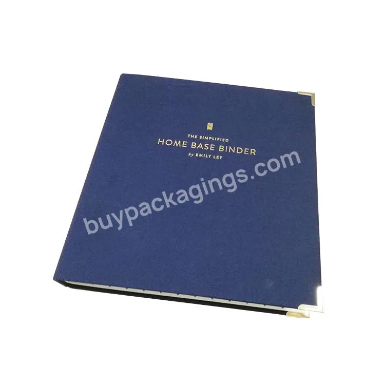 Custom 3 Ring Binder Black 12 Inch Binder With Card Pocket