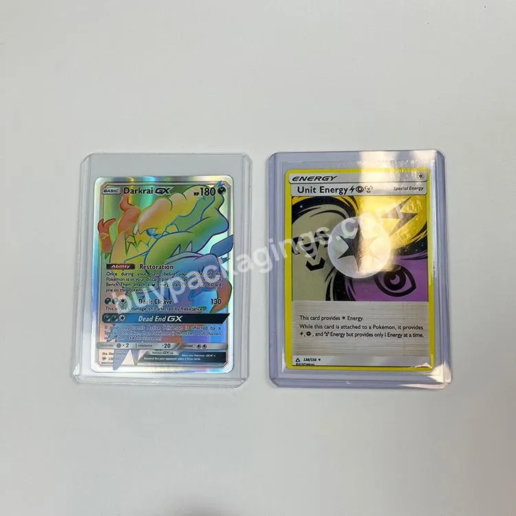 Custom 35pt 3x4 Trading Cards Top Loaders Card Protector Plastic Card Holder - Buy Top Loaders Trading Cards,Top Loader Card Protector,Top Loader Plastic.