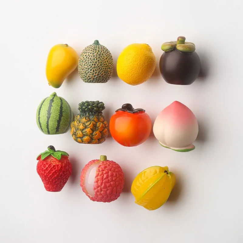 Custom 3d Resin Fridge Magnets Souvenir Fruit Resin Fridge Magnets