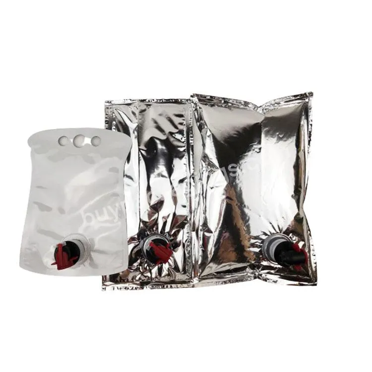 Custom 3l 5l 10l 20l Liquid Valve Aseptic Plastic Apple Juice Coffee Oil Wine Aluminum Foil Bib Bag In Box
