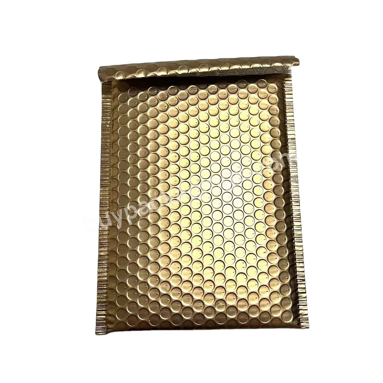 Custom 5x7 Printed Gold Ploy Mailer Bubble Envelope Rose Gold Holographic Bubble Mailers Shipping Mailing Bags