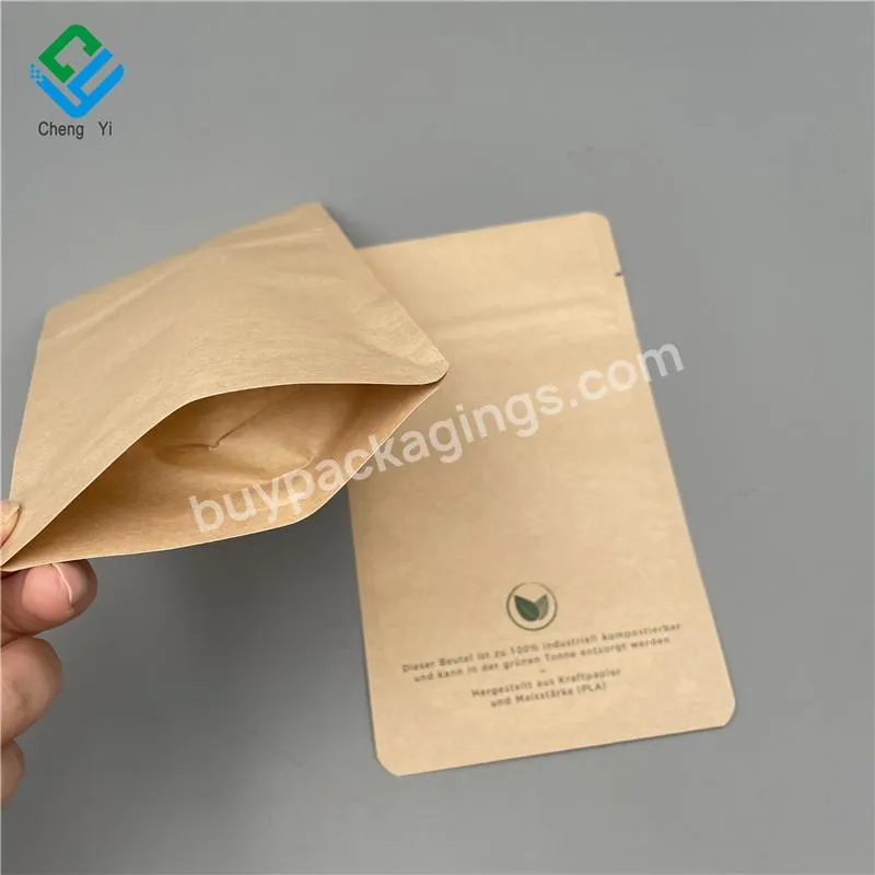 Custom Bio Degradable Bag Stand Up Bio Kraft Paper Packaging Zipper Bag For Outdoor Bbq Tools