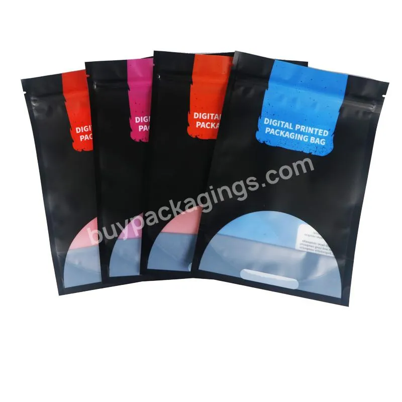 Custom Biodegradable Nuts Food Zip Lock Bags Mylar Ziplock Stand Up Pouches Plastic Pouch Packaging With Clear Window