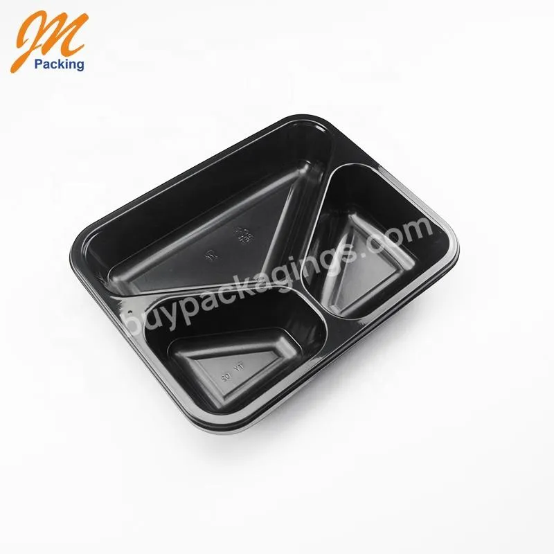 Custom Black 3 Compartment Cpet Airline Tray In Dongguan