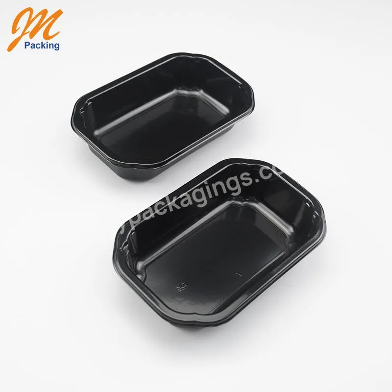 Custom Black Cpet Vacuum Formed Plastic Fast Food Tray