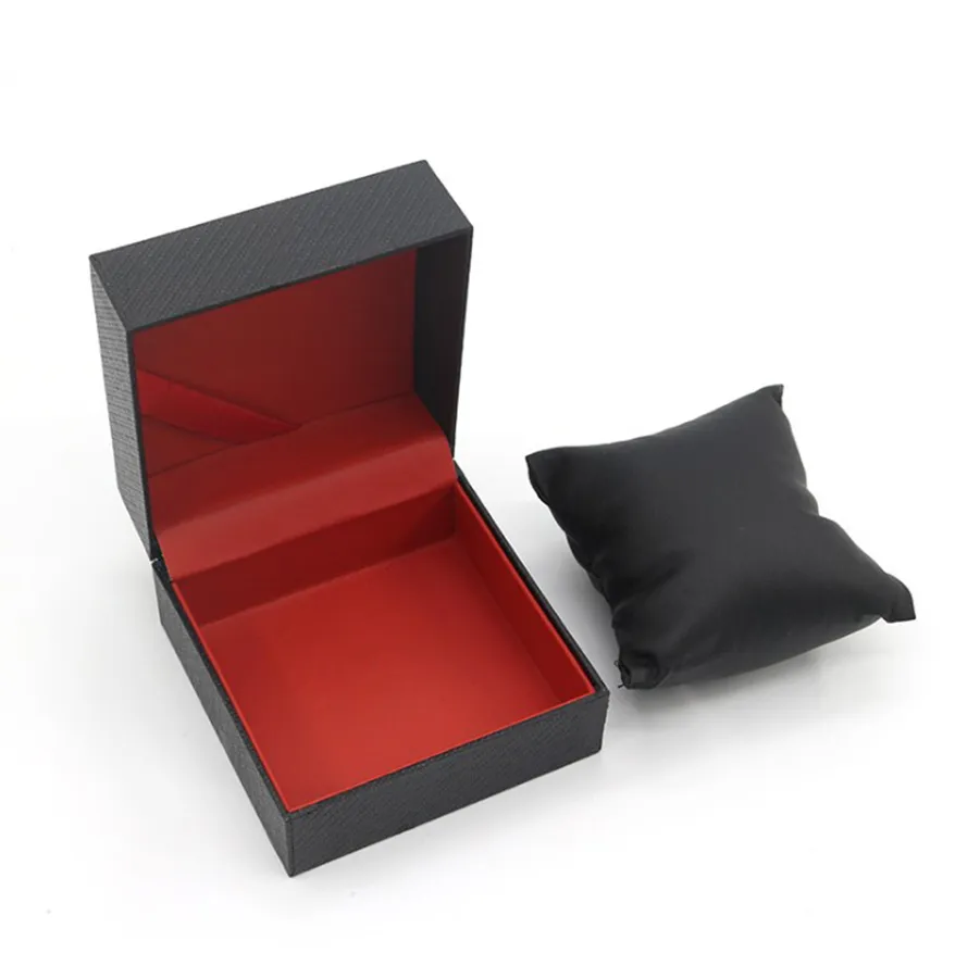 Custom Black Leather Men Watch Box