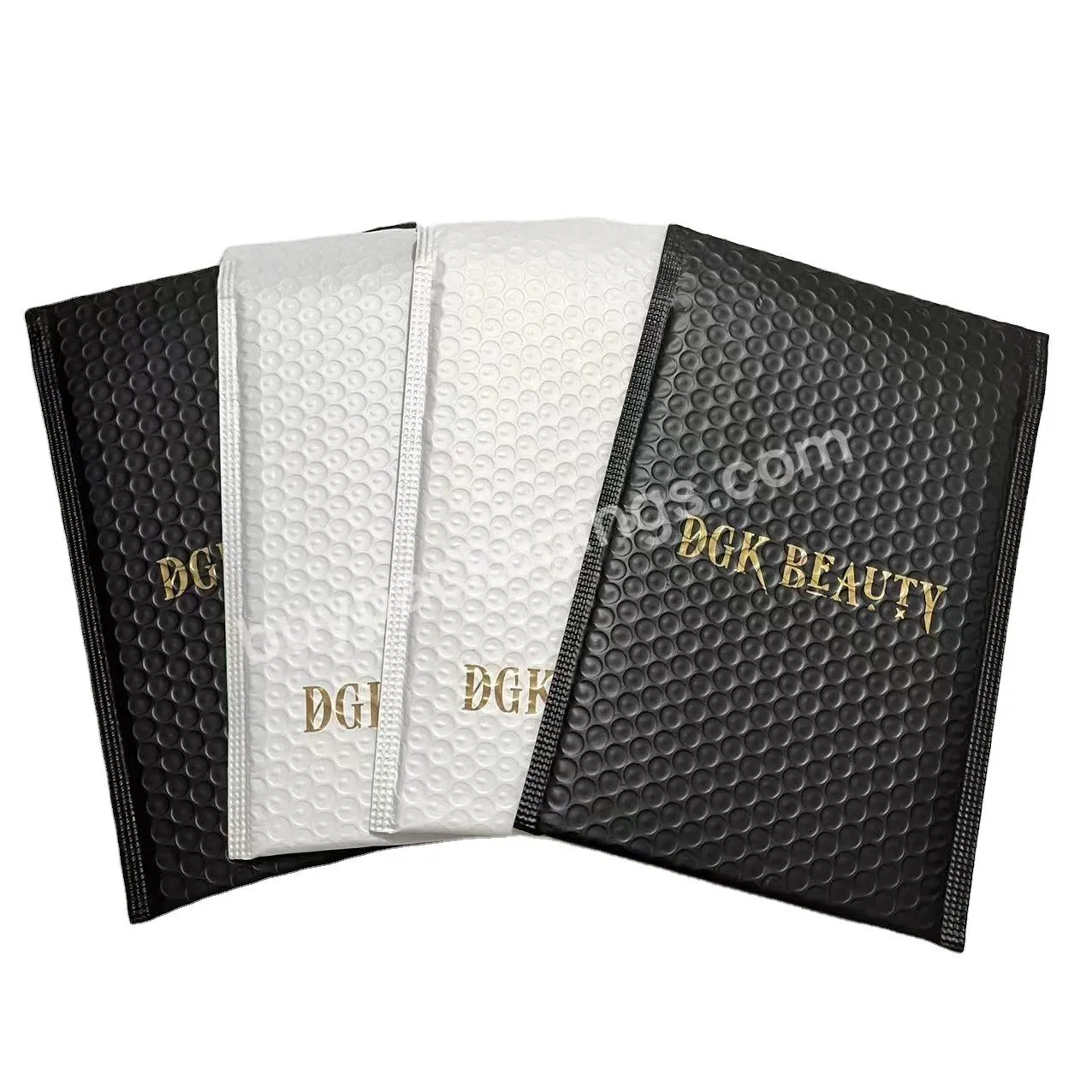 Custom Black Logo Printed Bubble Mailer Envelopes Bag Delivery Shipping Packaging Mailing Bags Black Poly Bubble Mailers