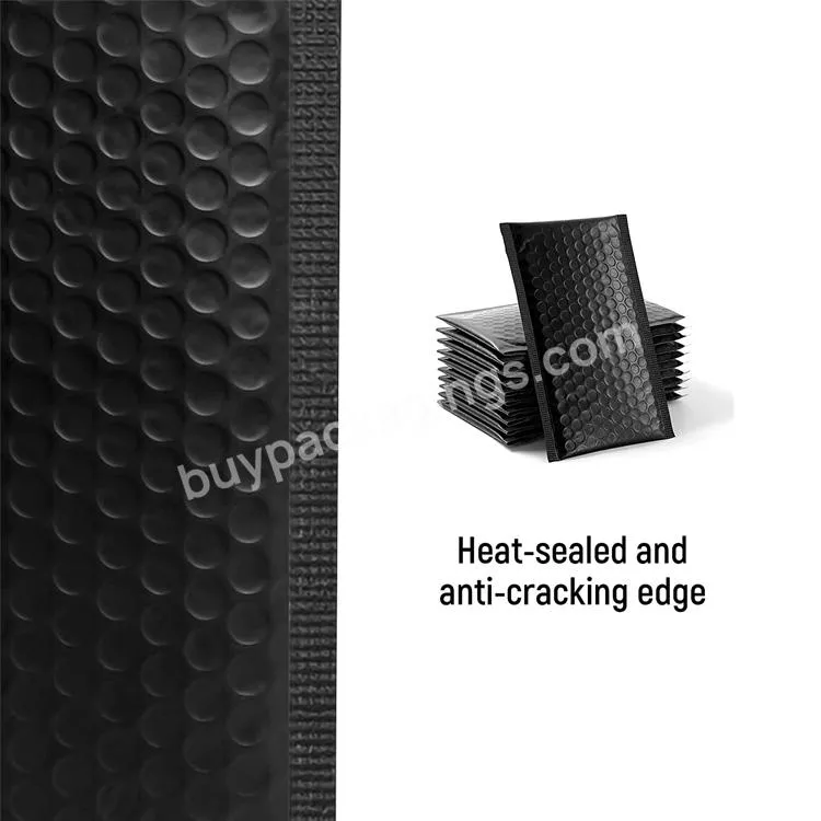 Custom Black Metallic Padded Air Bubble Envelopes Express Shipping Mailer Mailing Bag