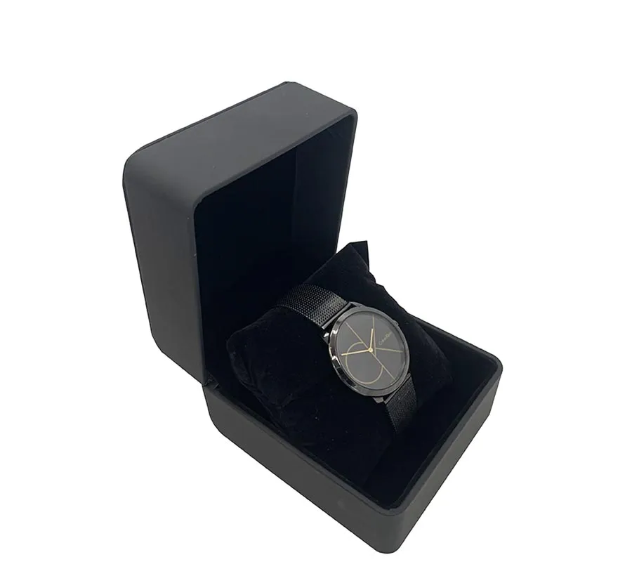 Custom Black PU Leather Pillow Insert Watch Box