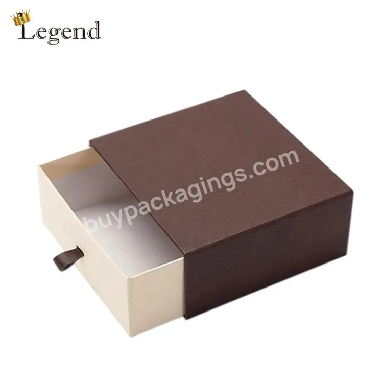 Custom Brand Printing Wallet Drawer Gift Cardboard Paper Packaging Luxury Belt Box