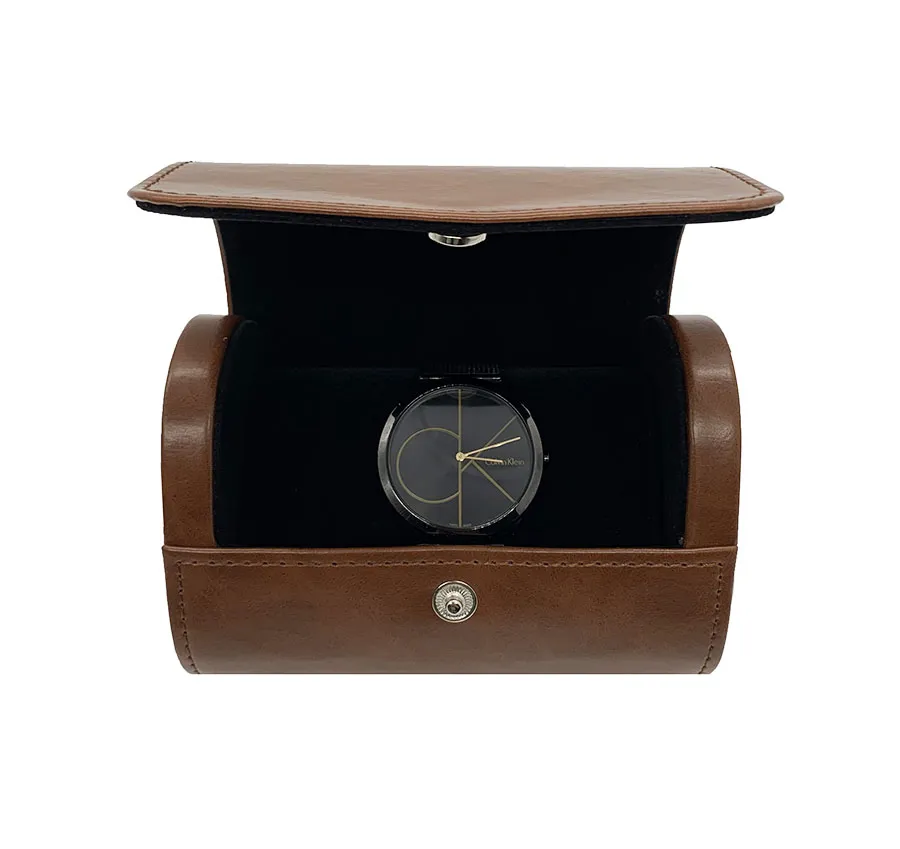 Custom brown PU Leather watch box for jewelry