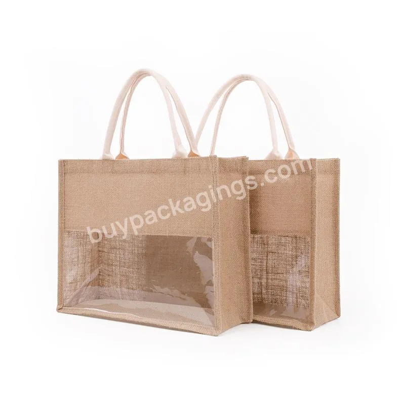 Custom Burlap Jute Tote Bag Shopping Bag