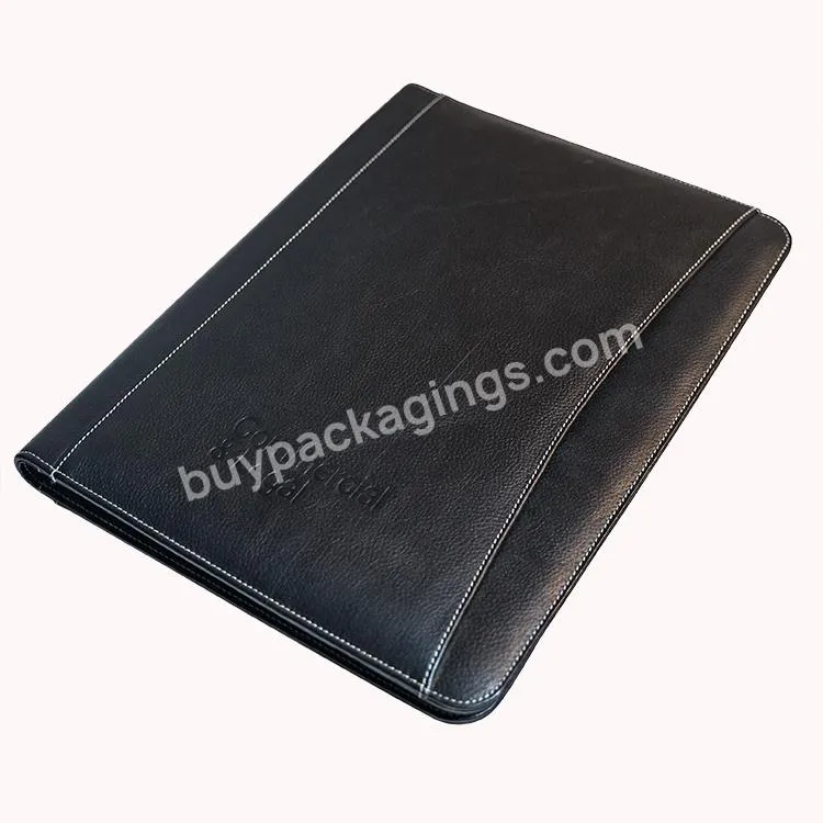 Custom Business Pu Checkbook Covers Folder Check 7 Ring Resume Binder File Folder A4 Zip Folder