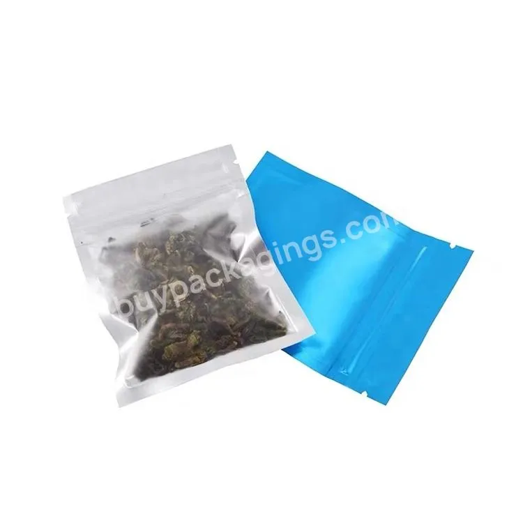 Custom Candy Cookie Sugar Tea Packaging Bag Glossy Window Transparent Plastic Zipper Lock Bag Mylar Foil Bags