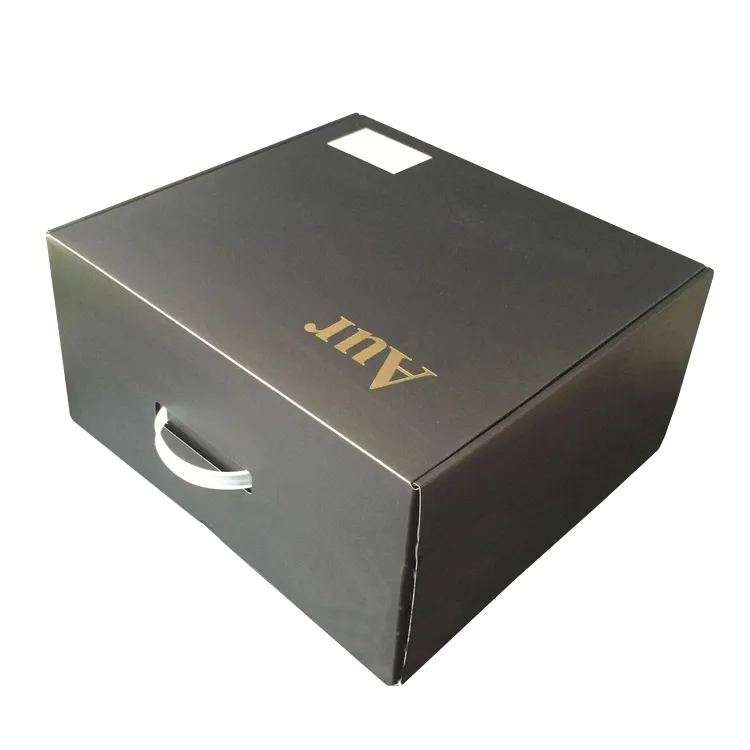 Custom cardboard box pillow packaging carton with plastic handle