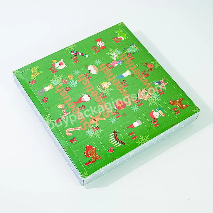 Custom Christmas Cardboard Chocolate Advent Calendar Box