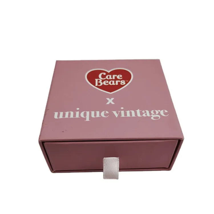 Custom colored paper drawer packaging cardboard boxes luxury candy cartons