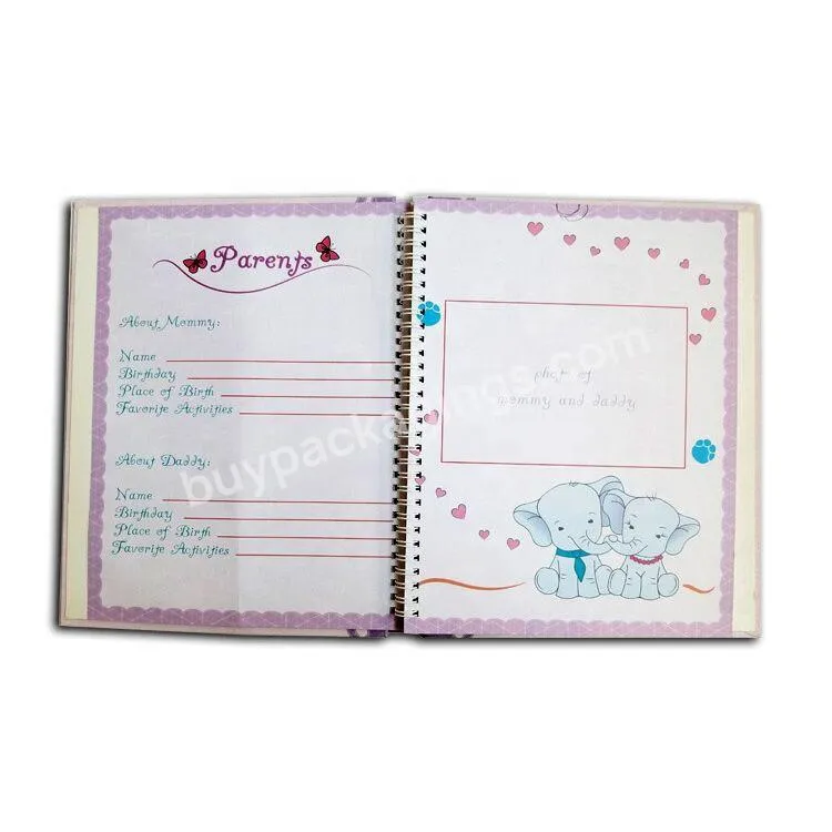 Custom coloring printing baby diy memory book