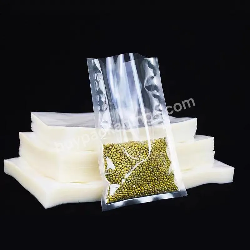 Custom Company Provide Food Grade Heat Seal Transparent Nylon Vacuum Plastic Food Packing Bags For Fish