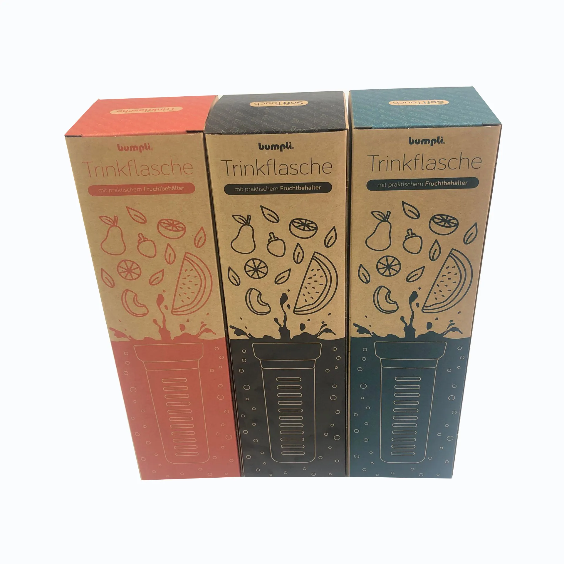 Custom craft corrugated flute reverse tuck folding box paper cup bottle glass drink bottle packaging boxes