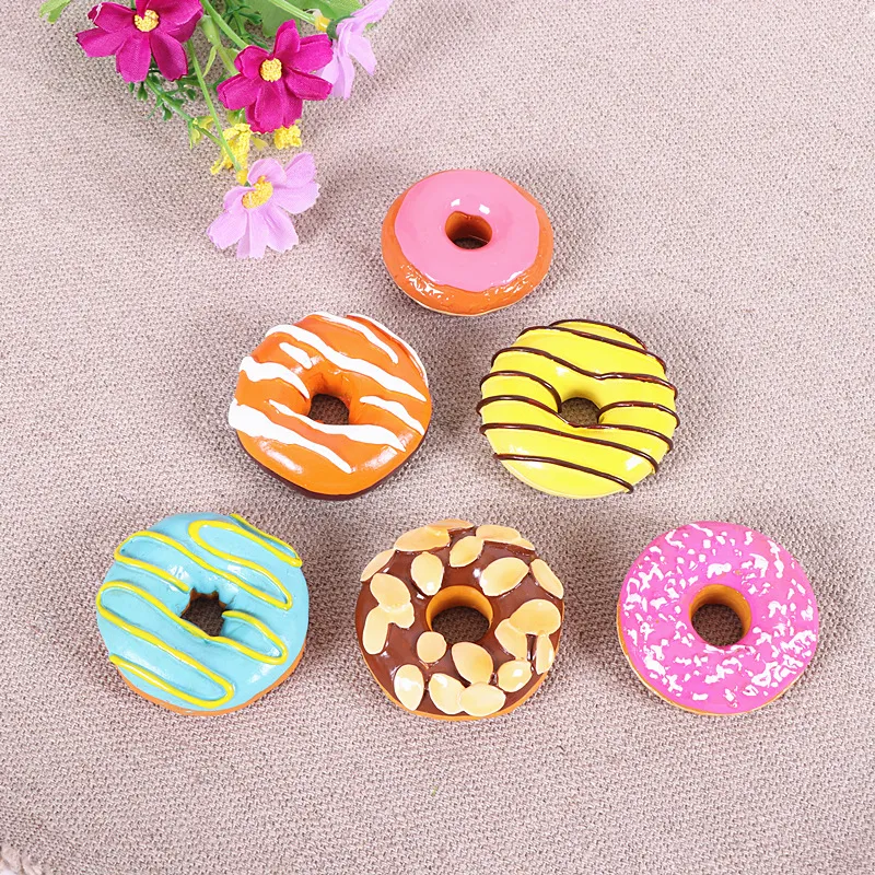 Custom Cute Sweet Doughnut Fridge Message Magnet Simulation Food Refrigerator Magnets