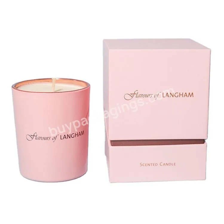 Custom Design Cardboard Gift Box Luxury Empty Candle Jar With Lid And Gift Box Packaging Candle Boxes