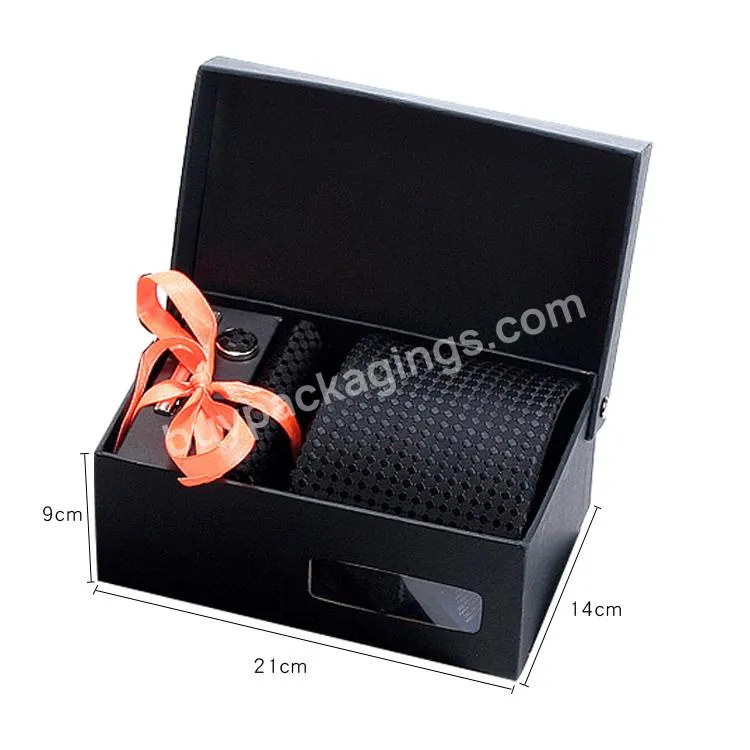 Custom Design Hot Sale Necktie Packaging Box Cardboard Tie Packaging Box Bow Tie Gift Box Packaging
