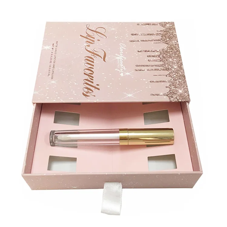 Custom Design Make Up Box Set Skin Care Packaging Lipstick Slide Cardboard box