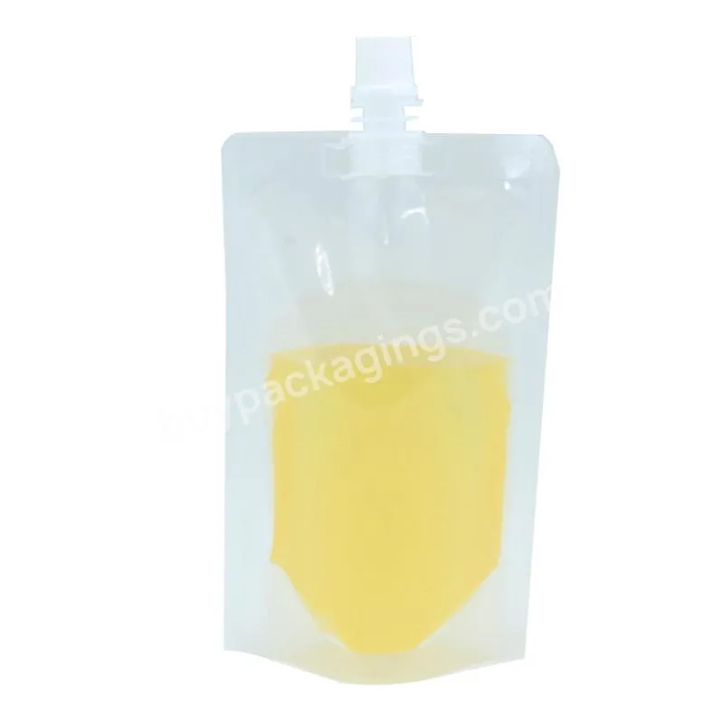 Custom Design Plastic Liquid Packaging Stand Up Drink Pouch With Spout Squeeze Baby Food Juice Spout Pouch Bag