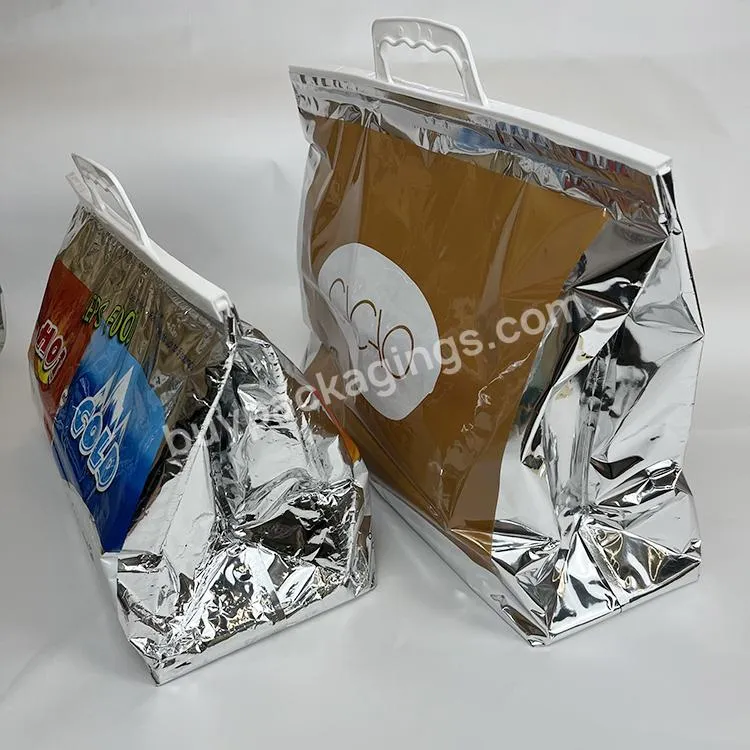 Custom Disposable Plastic Silver Insulated Cooler Hot Cold Thermal Bag For Frozen Food - Buy Hot Cold Thermal Bag,Aluminum Foil Thermal Bags,Thermal Plastic Bag.