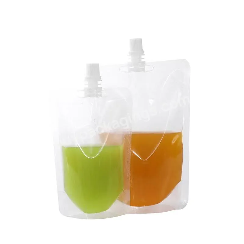 Custom Drink Pouch Stand Up Clear Liquid Spout Pouch Bag With Spout Hdpe Wholesale 100ml 150ml 200ml 500ml