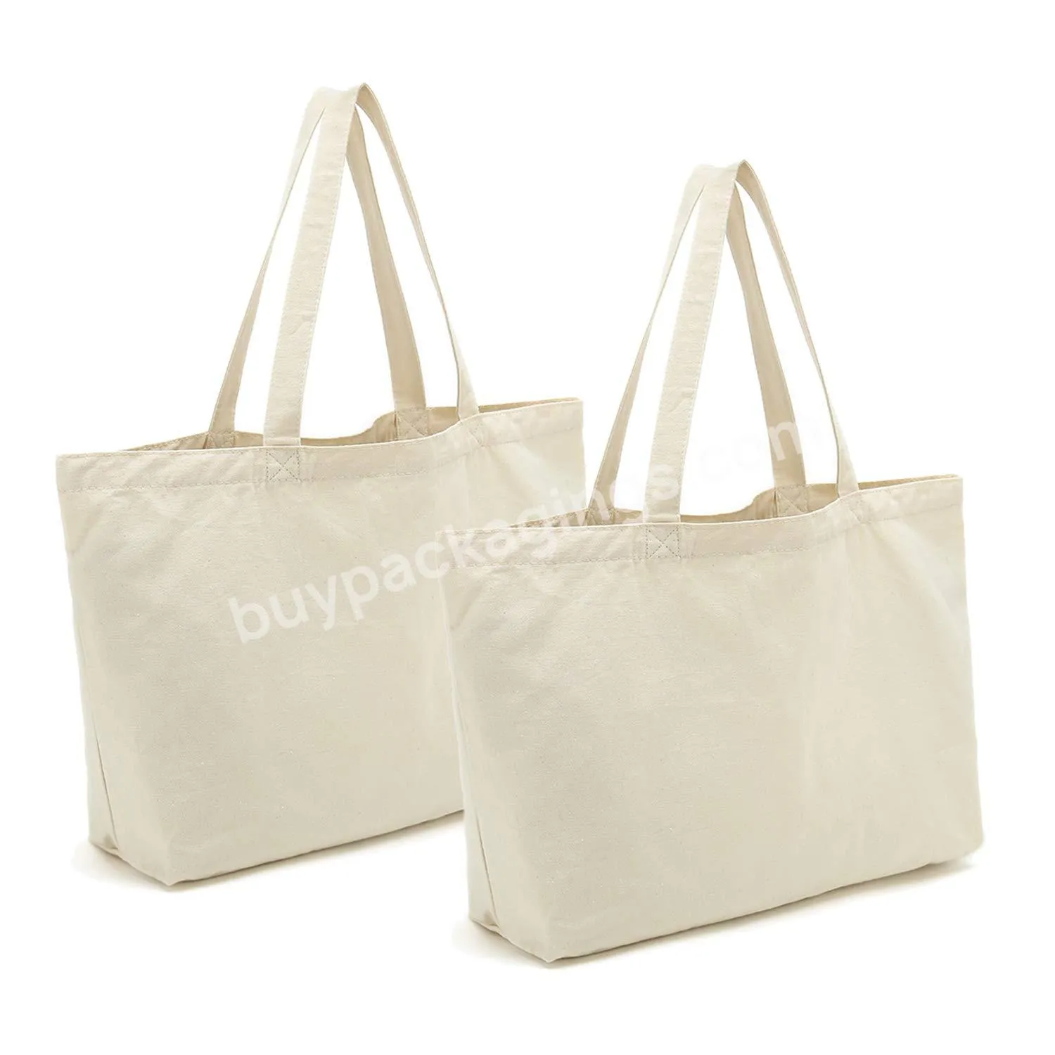 Custom Eco Friendly Shopping Bags Diy Crafts Reusable Blank Plain Natural Grocery Cotton Canvas Tote Bags