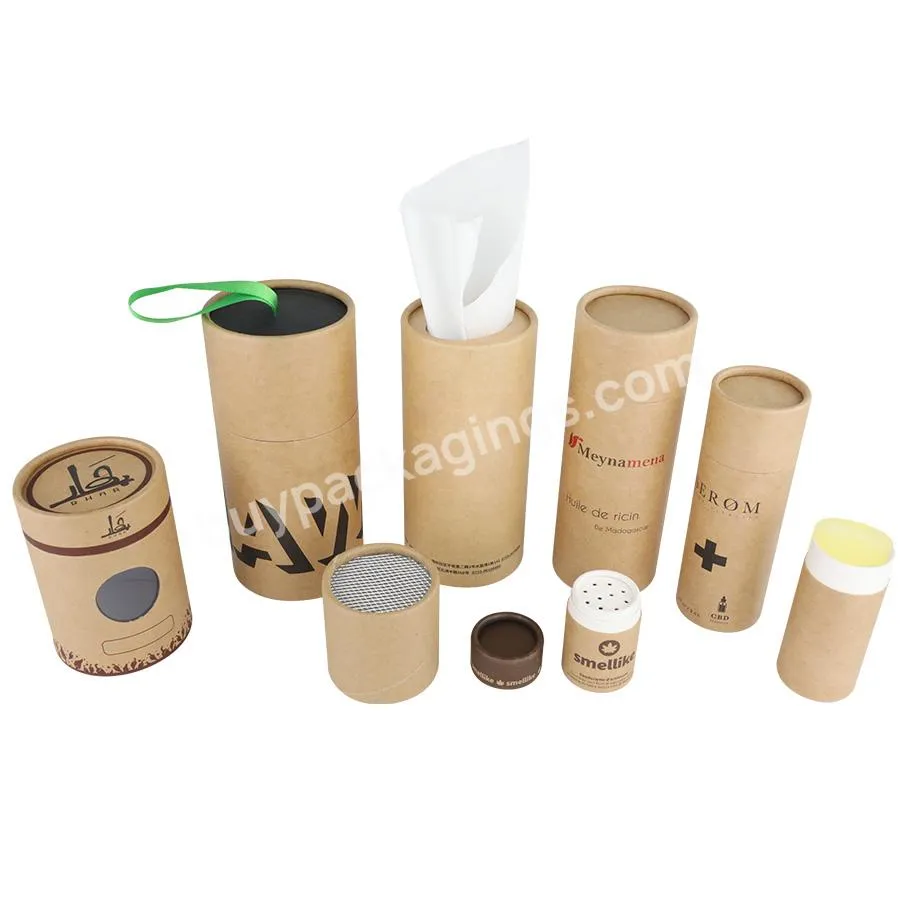 Custom Eco White Large Circular Paper Tube Tissue Packaging Craft Cylinder Kraft Powder Shaker Spice Cardboard Tube