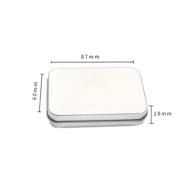Custom embossed tin box empty wholesale rectangle cosmetic tin spice containers metal tin case with clear window