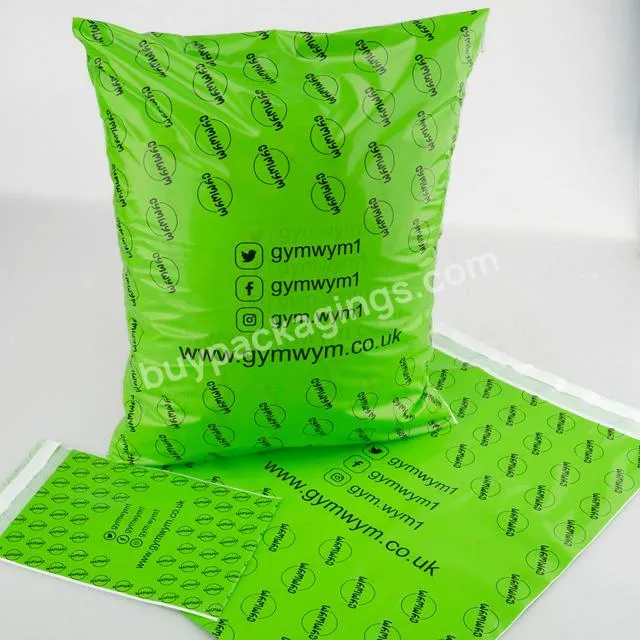 Custom Envelope Bolsas Para Envio Postal Bags Small Business Packing Supplies Poly Mailer 6x9 Green Polybags With Logo Print