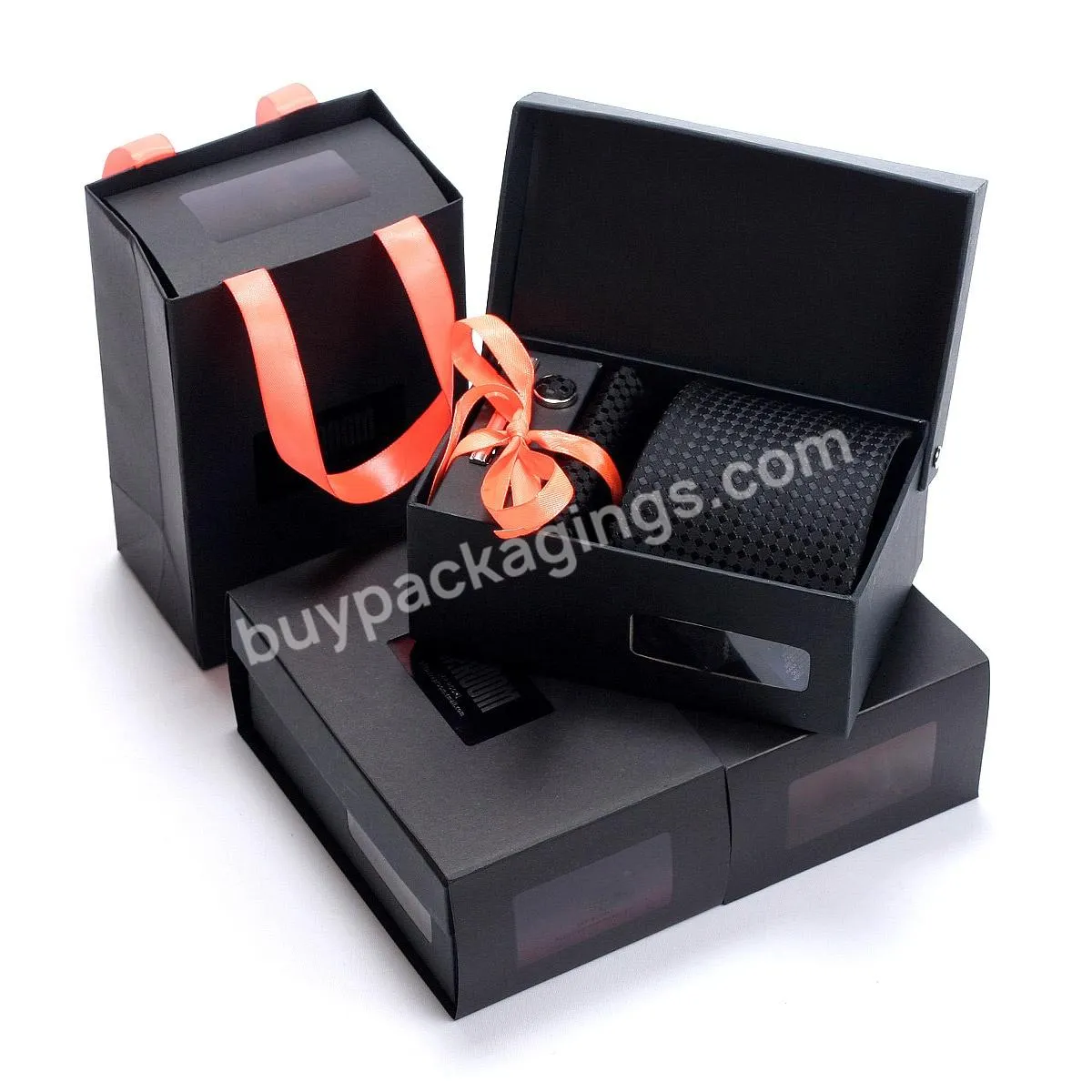 Custom Exquisite Magnetic Tie Box Paper Gift Box For Father,Husband,Boy Friend
